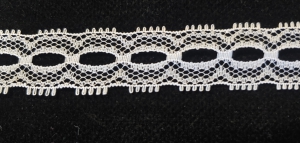 .75 inch Flat Beading Lace, white (50 yards) MADE IN USA